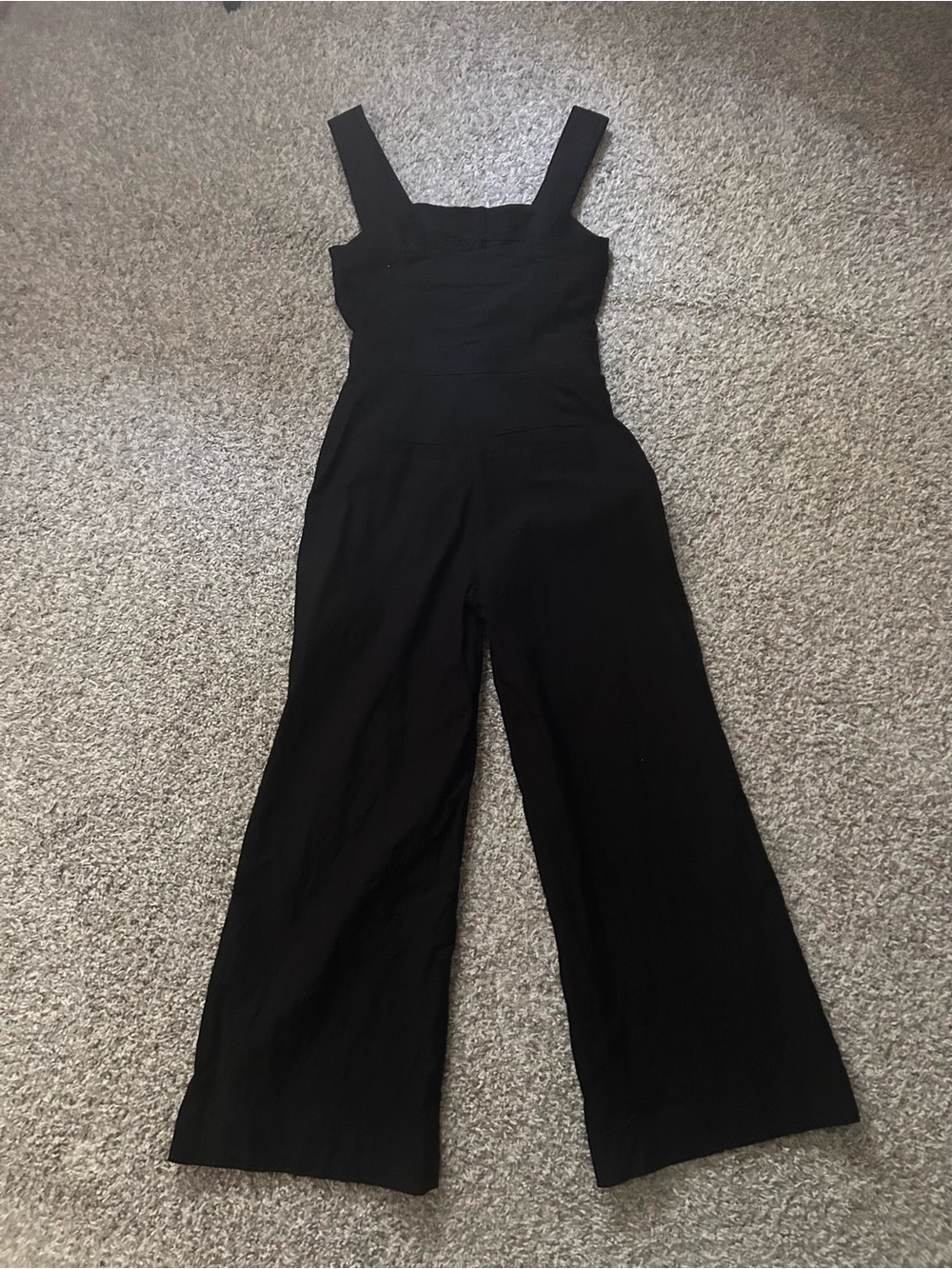 Maeve Anthropologie Black Colette Portside Button-Front Jumpsuit US 6 - Picture 6 of 8